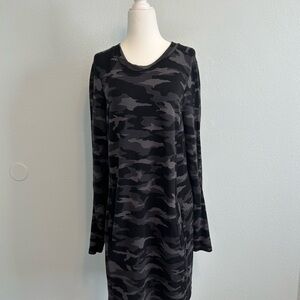 Athleta Camouflage Long Sleeve Dress